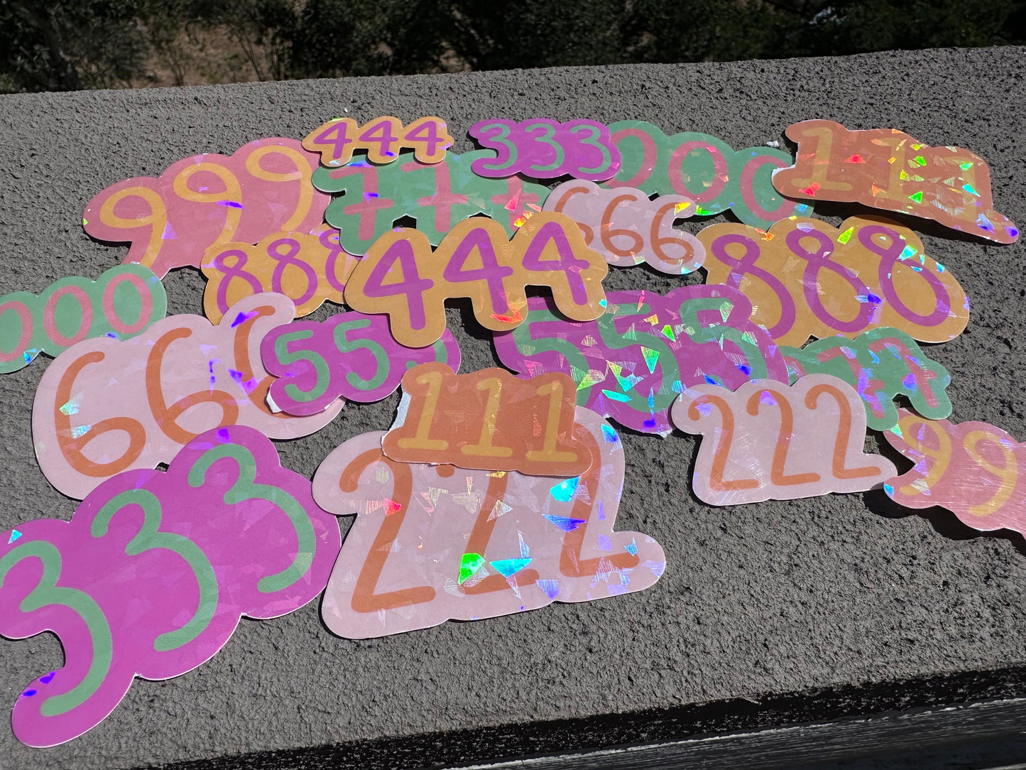 Angel Number 333 Holographic Sticker | Handmade Spiritual Manifestation Waterproof Vinyl Sticker