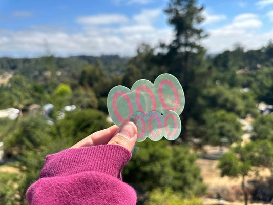Angel Number 000 Holographic Sticker | Handmade Manifestation Inspirational Waterproof Vinyl Sticker