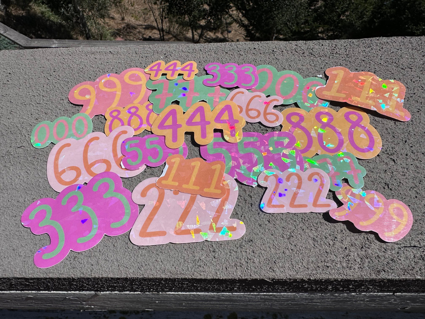 Angel Number 333 Holographic Sticker | Handmade Spiritual Manifestation Waterproof Vinyl Sticker